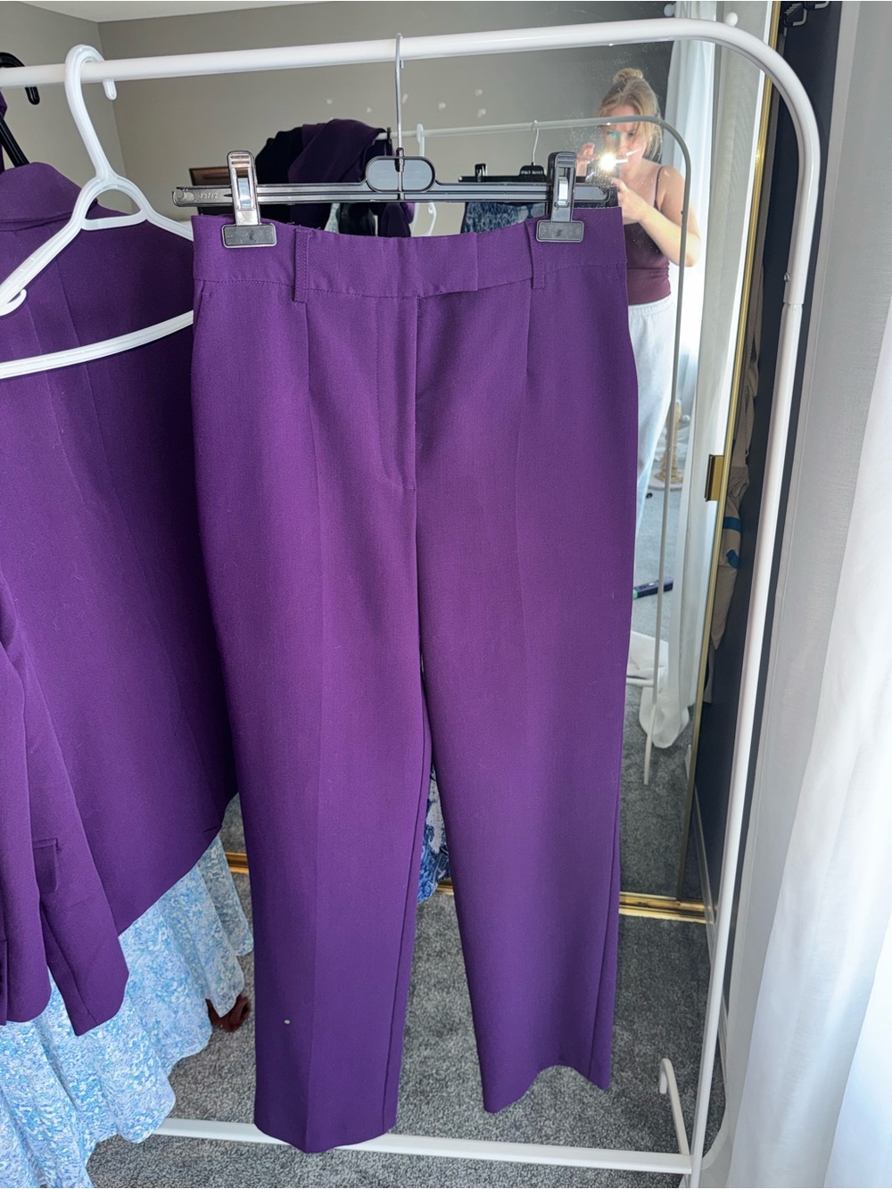 Dynamite Purple Women's Tailored Pantsuit with Vest - Picture 4 of 11